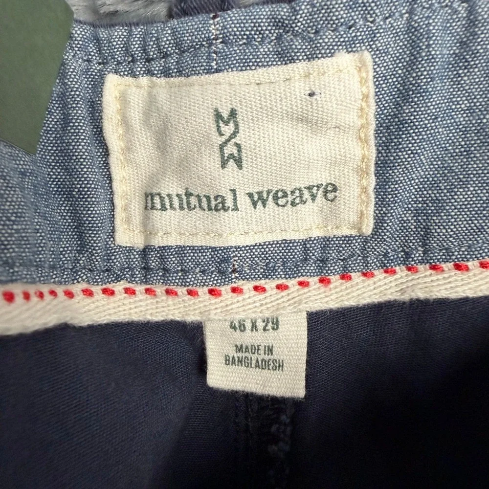 Mutual Weave Mens Big & Tall Chino Pants Parisian Navy 46x29 NWT 328154